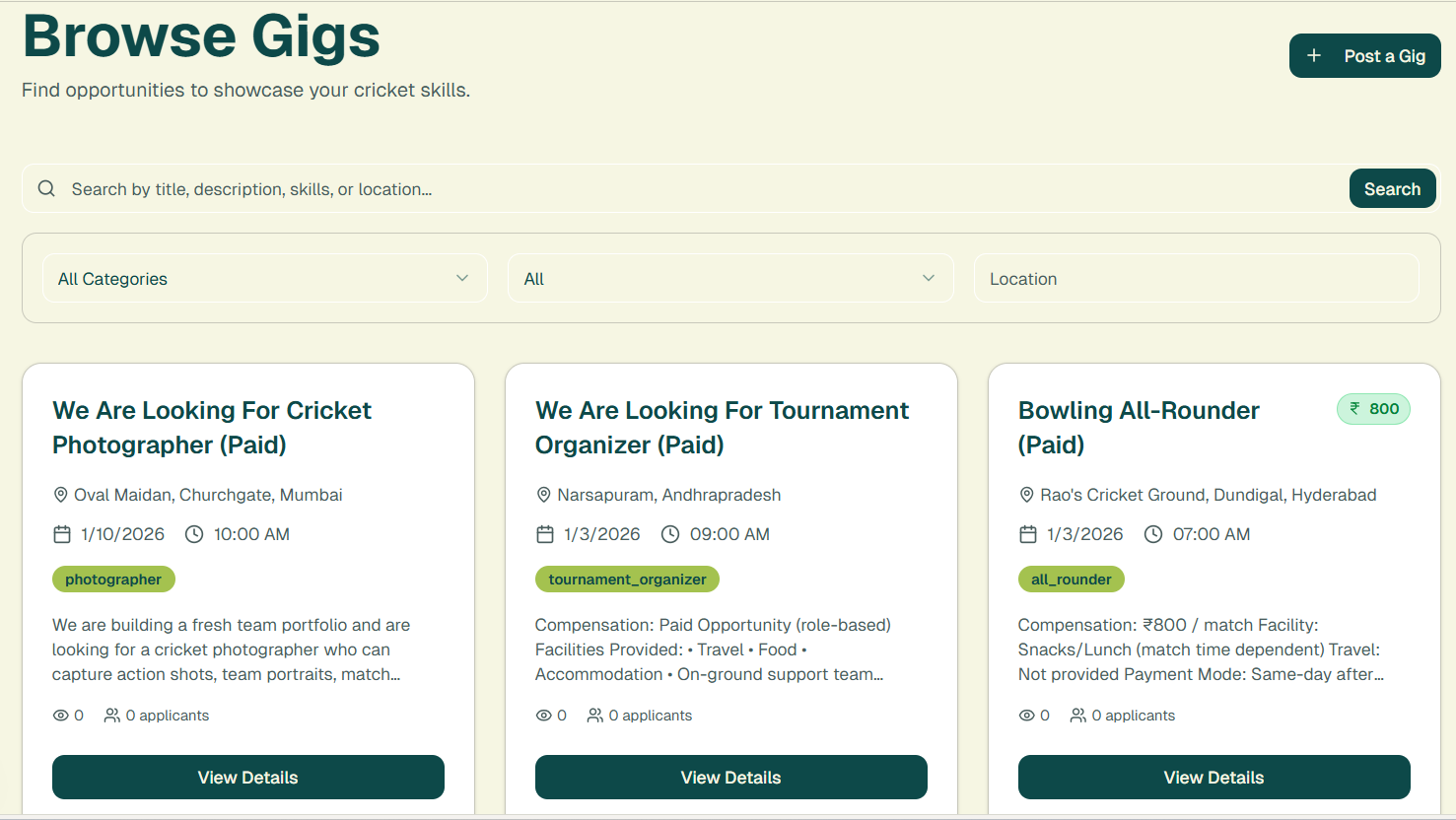 Gig Marketplace Interface - Image 2